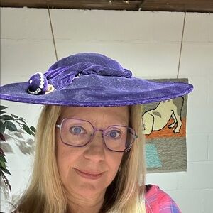 Vintage Purple Velvet Hat